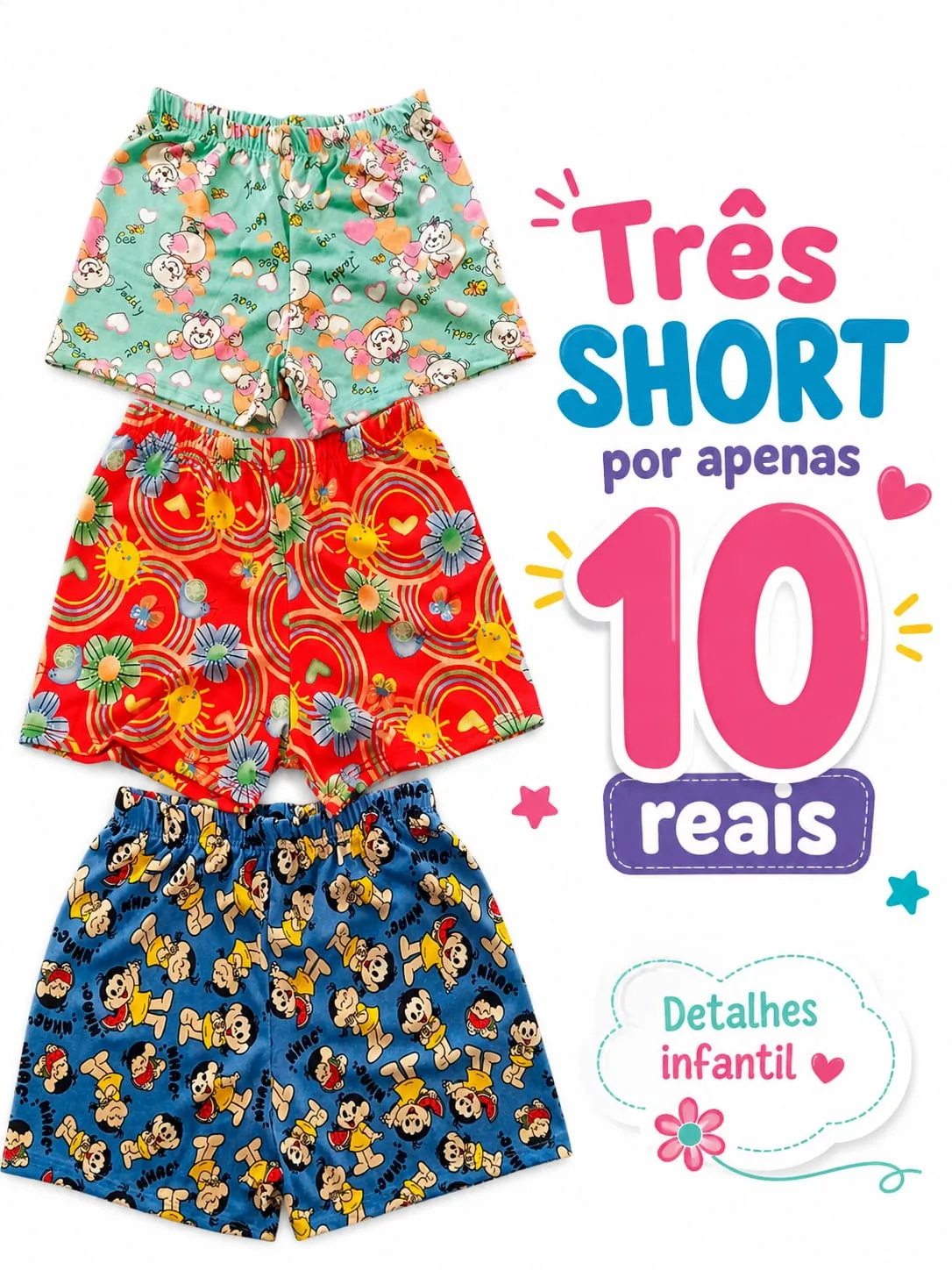 Short e Vestido Infantil
