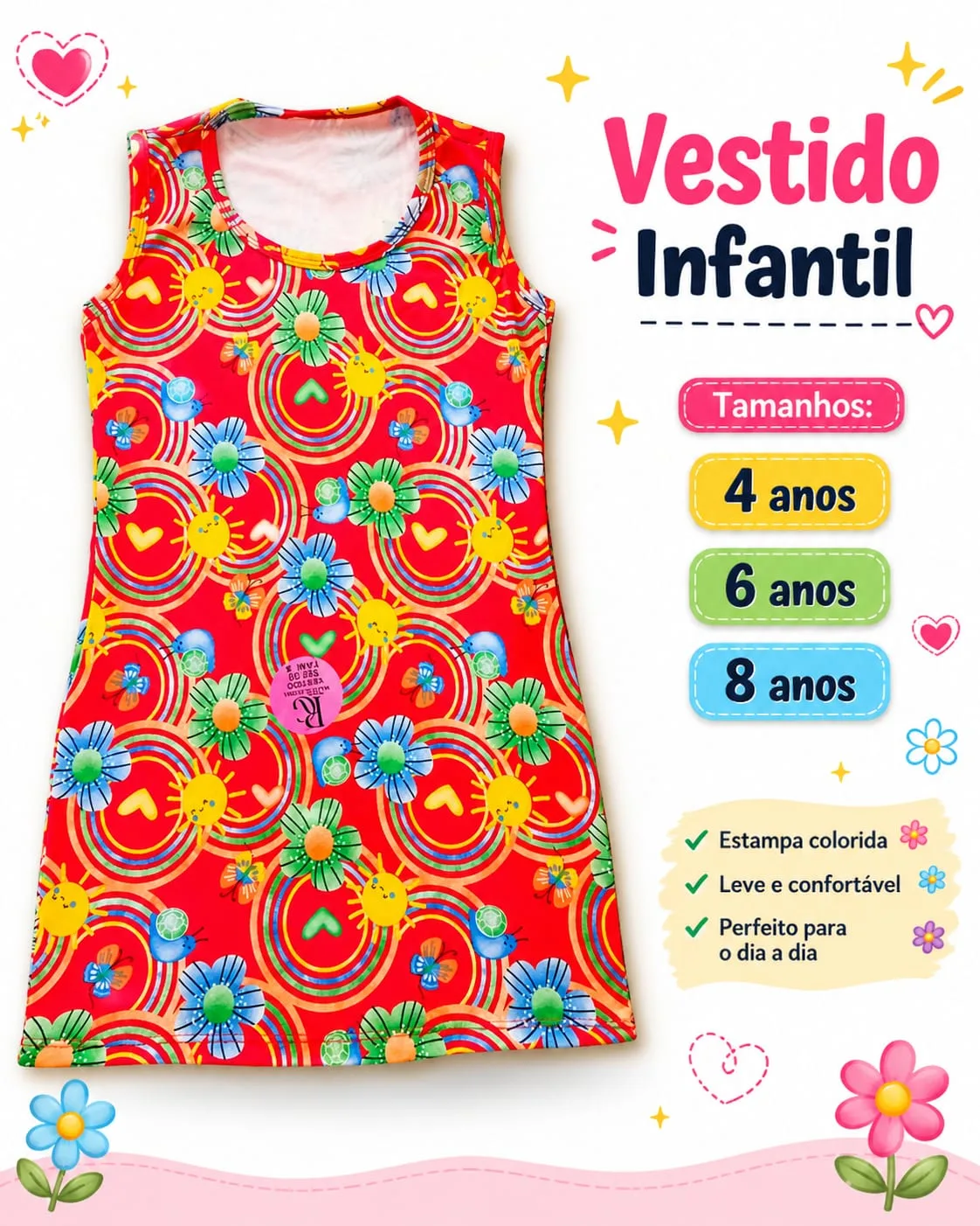 Short e Vestido Infantil