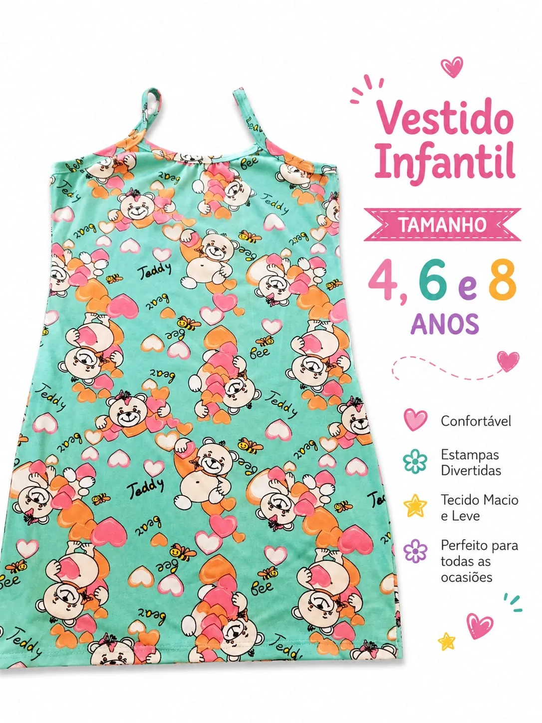 Short e Vestido Infantil