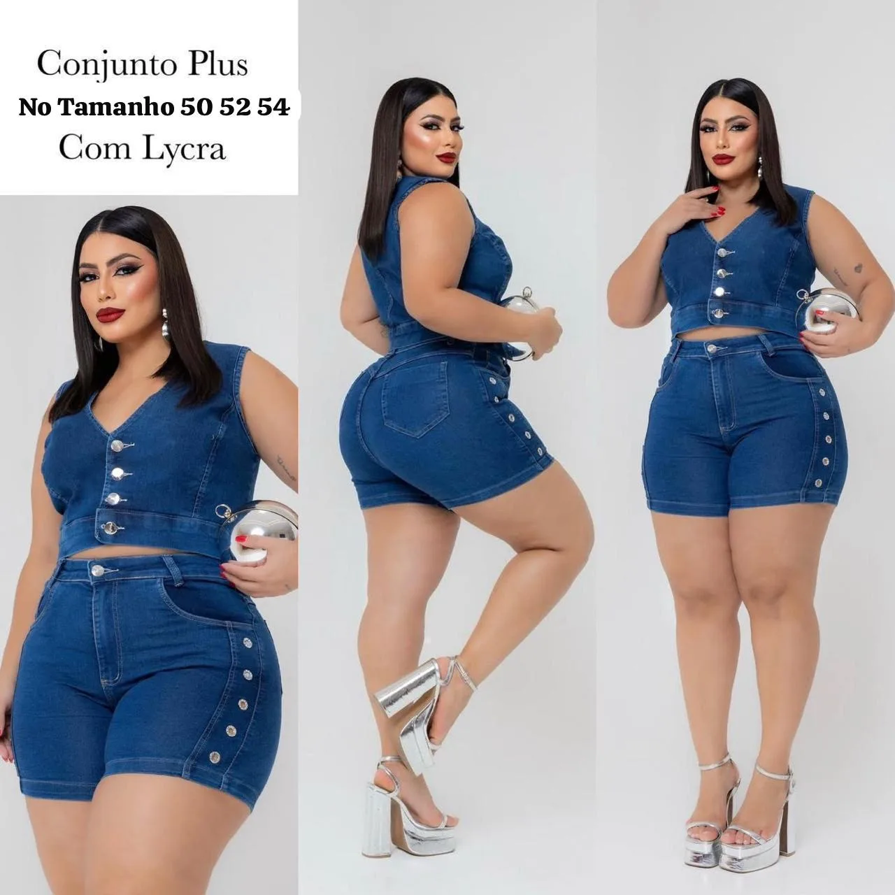 Conjunto Jeans Feminino