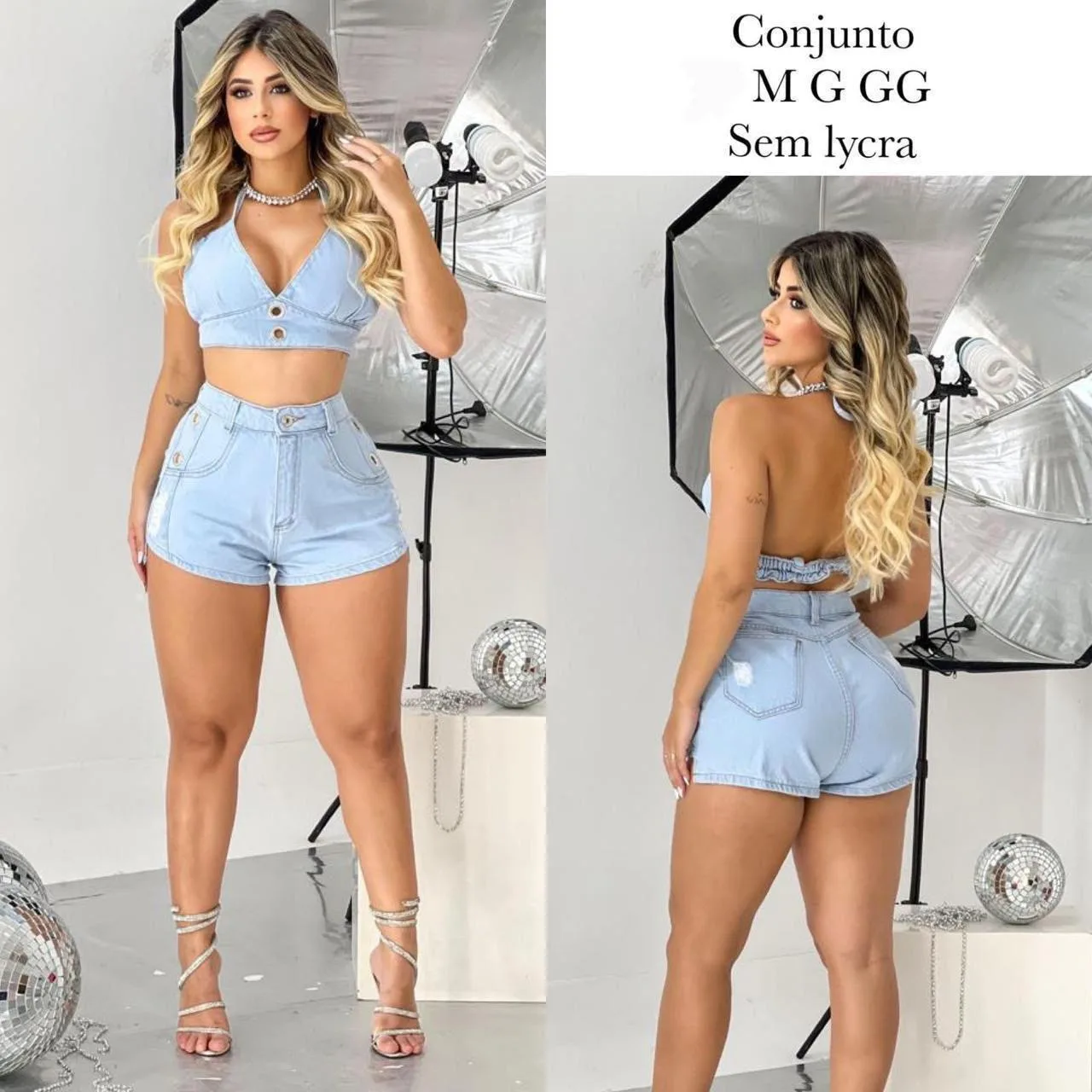 Conjunto Jeans Feminino