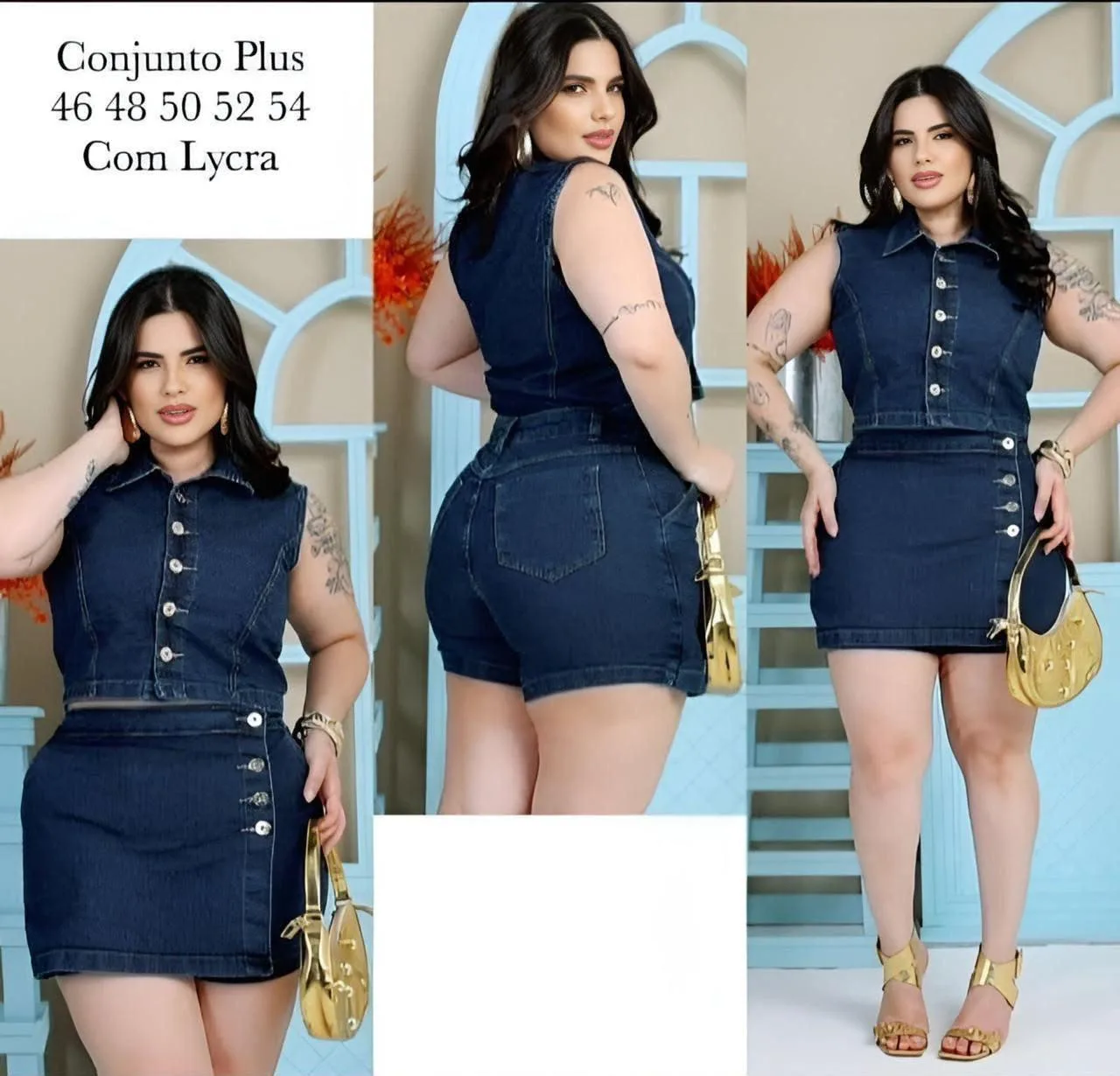 Conjunto Jeans Feminino