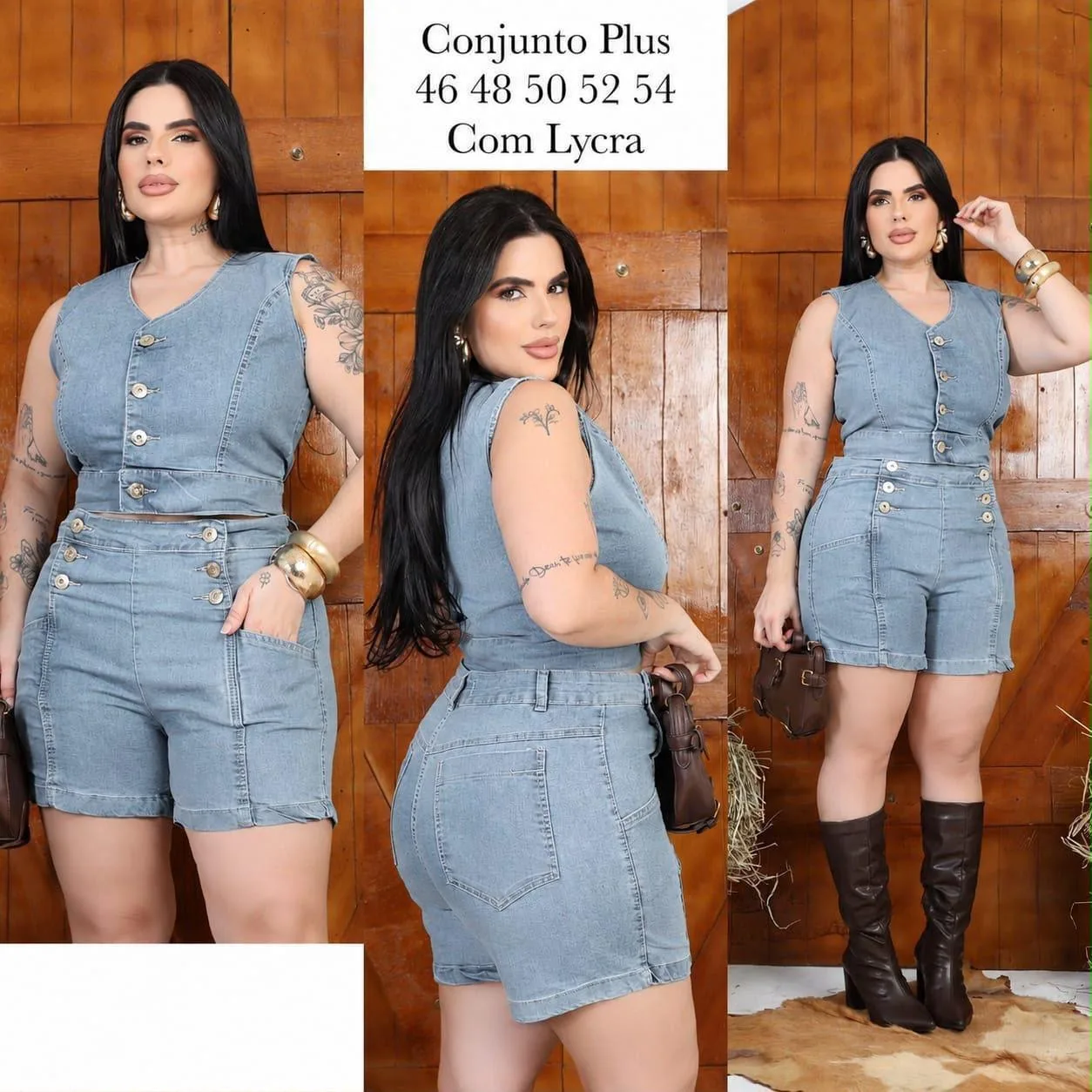 Conjunto Jeans Feminino